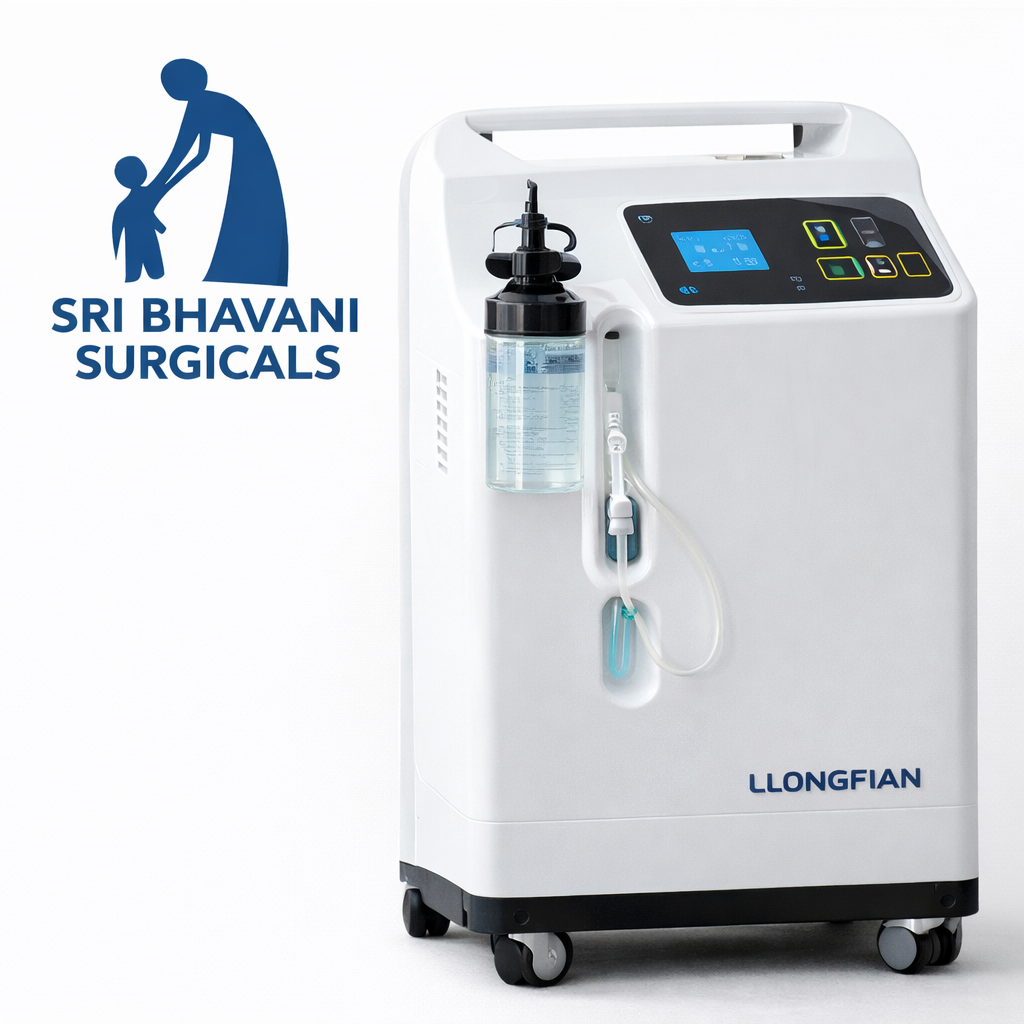 Portable oxygen concentrator rental in Chennai with humidifier bottle