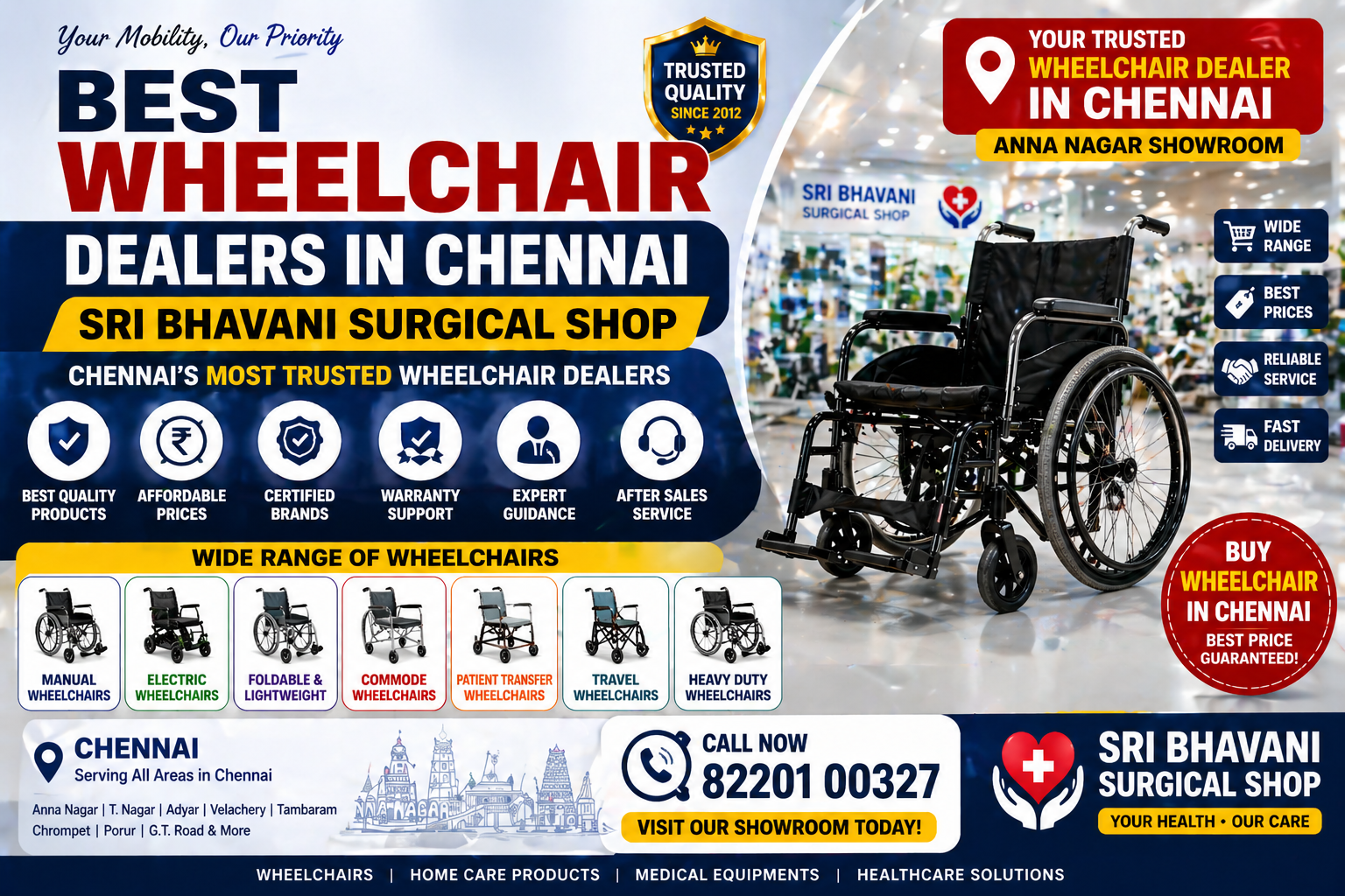 Best Wheelchair Dealers in Chennai – Sri Bhavani Surgical Shop